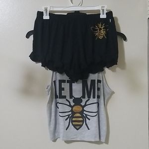 Bee and Ruffles Pajama Set